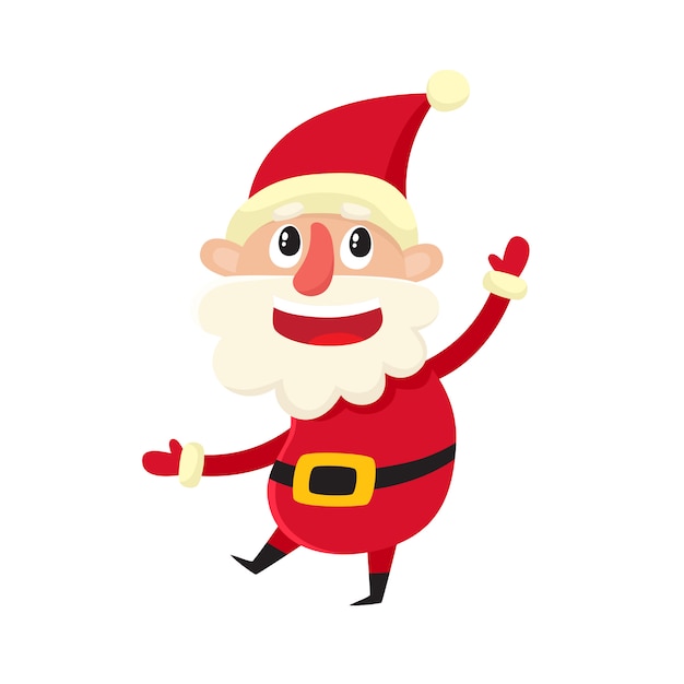 Premium Vector | Cute santa claus, smiling facial expression, cartoon