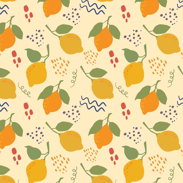 Premium Vector Cute seamless pattern vector of summer