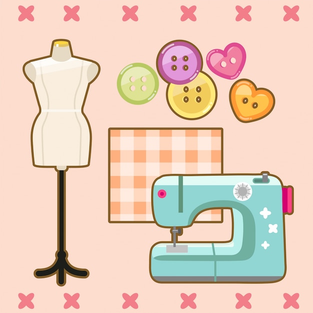 Download Free Cute Sewing Collection Premium Vector Use our free logo maker to create a logo and build your brand. Put your logo on business cards, promotional products, or your website for brand visibility.