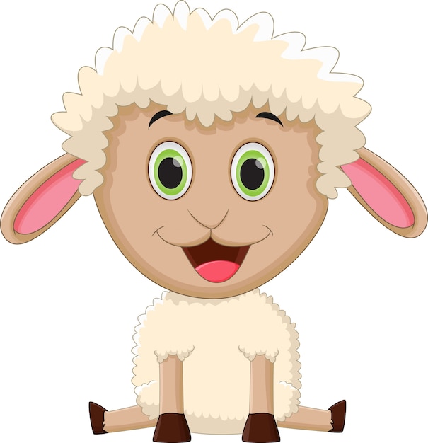 Premium Vector | Cute sheep cartoon