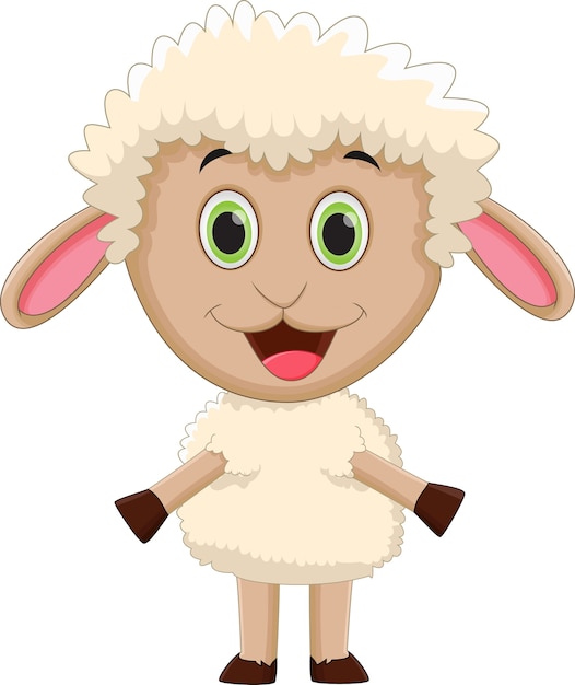 Download Cute sheep cartoon | Premium Vector