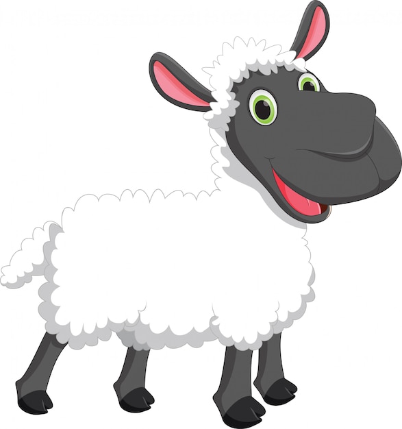 Premium Vector | Cute sheep cartoon