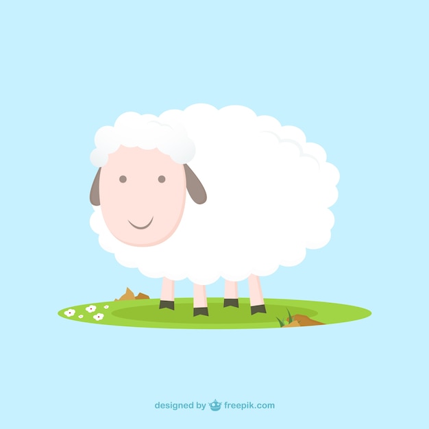  Cute  sheep  Free Vector