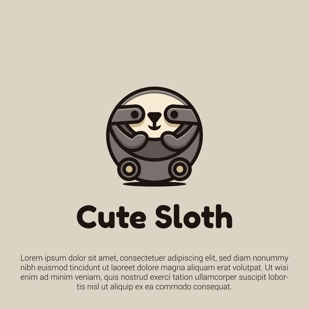 Download Free Cute Sloth Logo Design With Cute And Cartoon Concept Style Use our free logo maker to create a logo and build your brand. Put your logo on business cards, promotional products, or your website for brand visibility.