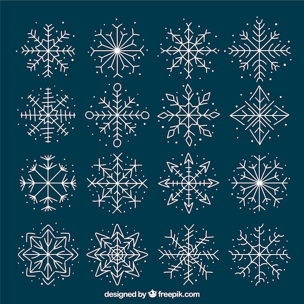 Free Vector | Cute snowflake collection
