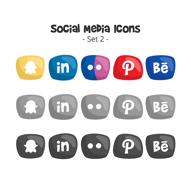 Premium Vector | Social Media Logos And Icons Set Of Collection