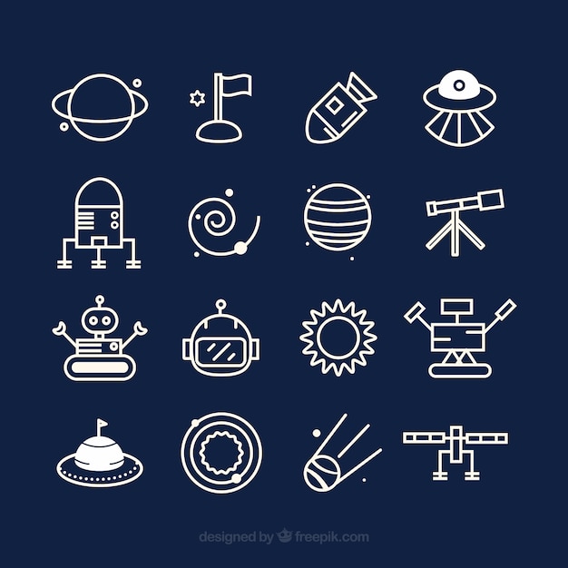 Cute space icons