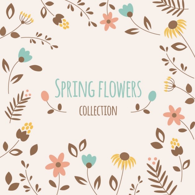 Cute spring flowers background
