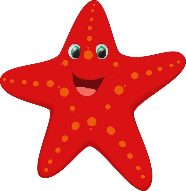 Download Cute starfish cartoon Vector | Premium Download