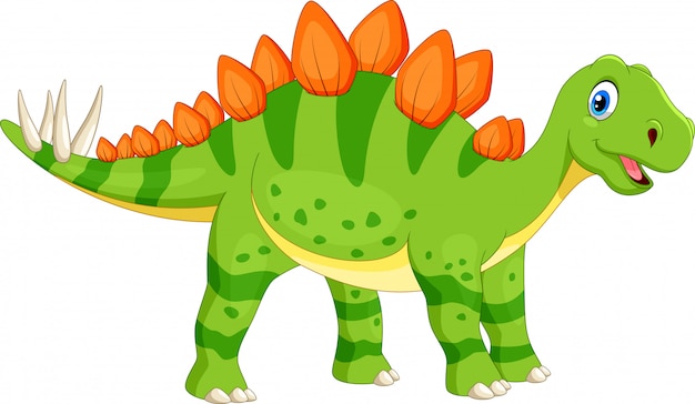 Premium Vector | Cute stegosaurus cartoon