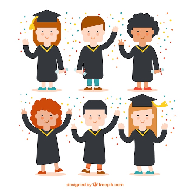 Download Free Vector | Cute students