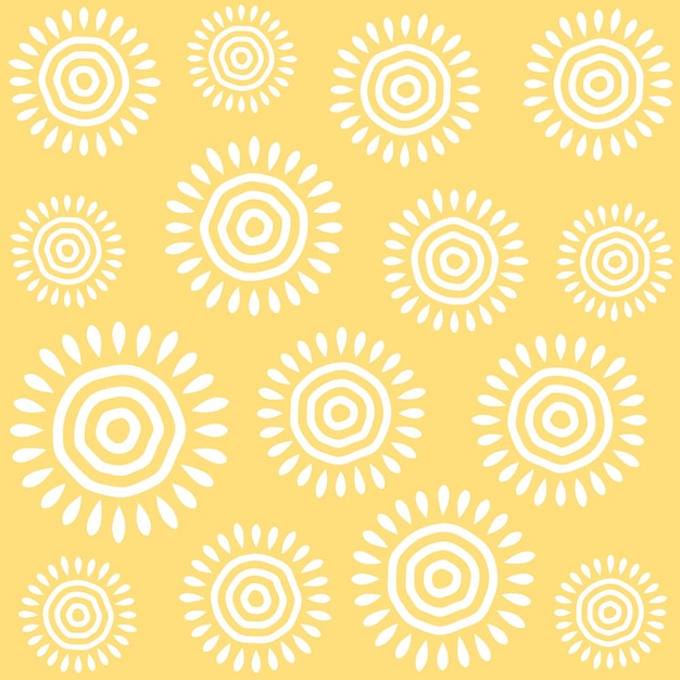 Premium Vector Cute Sun Seamless Pattern Background Hand Drawn