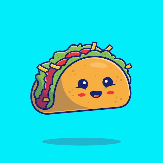 Premium Vector | Cute taco mascot illustration. food cartoon character ...