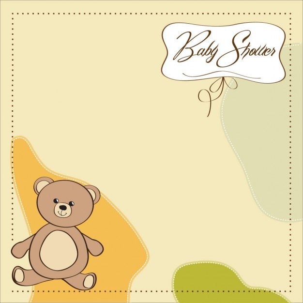 Cute teddy bear for baby shower