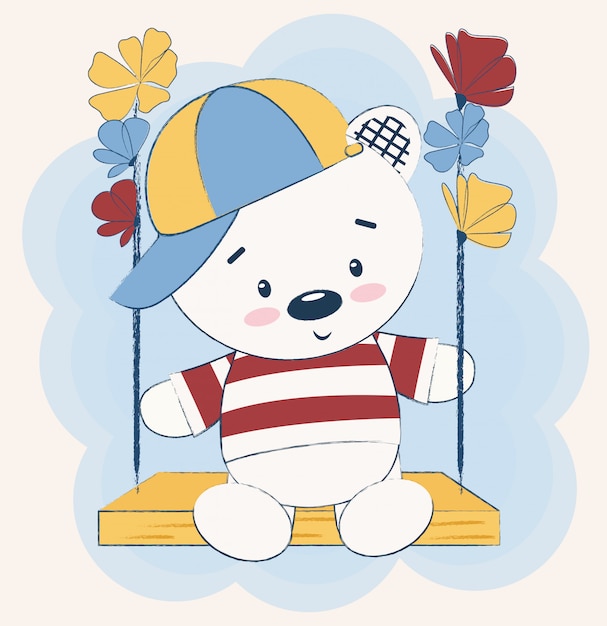 teddy bear baby swing