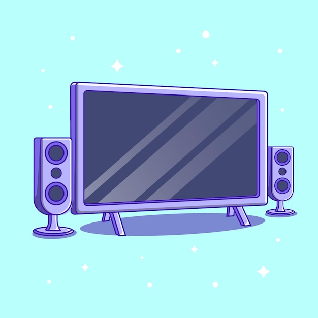 Premium Vector | Cute television flat cartoon vector. flat cartoon ...