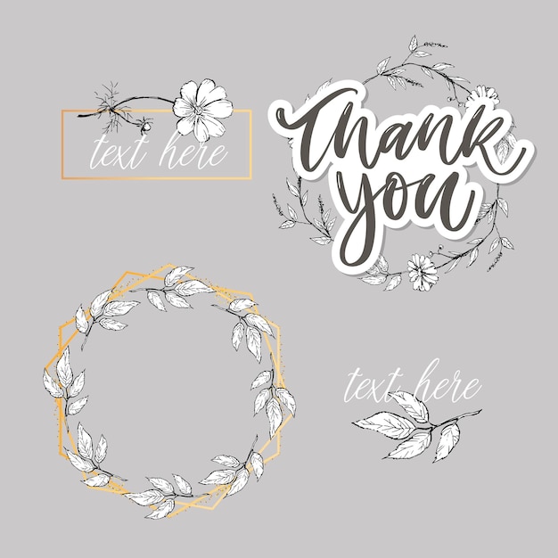 premium-vector-cute-thank-you-script-card-flowers-letter-text