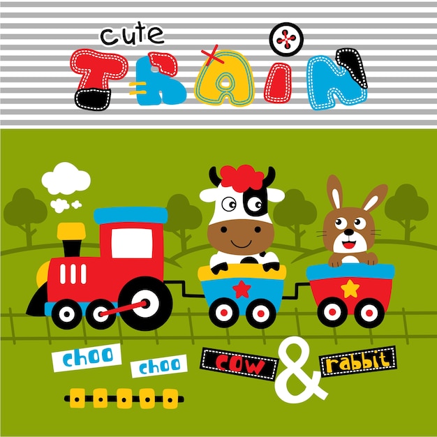 Premium Vector Cute train