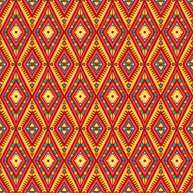 Premium Vector | Cute tribal orange and pink seamless pattern with ...