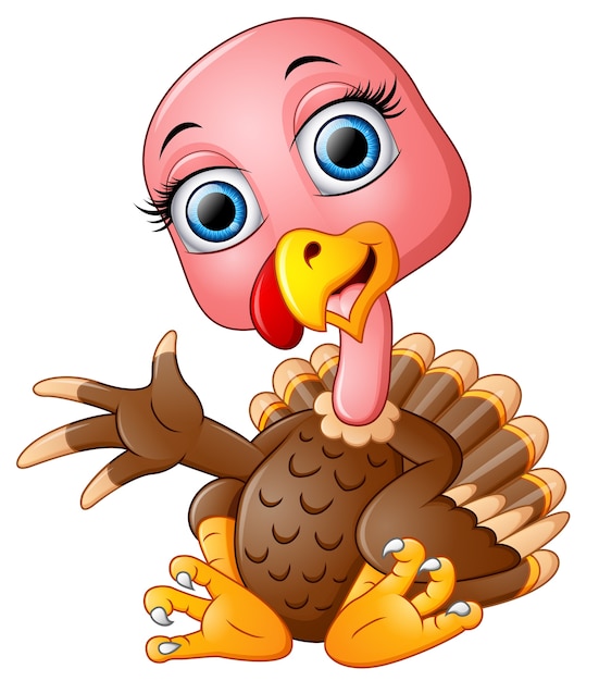 Download Cute turkey cartoon | Premium Vector