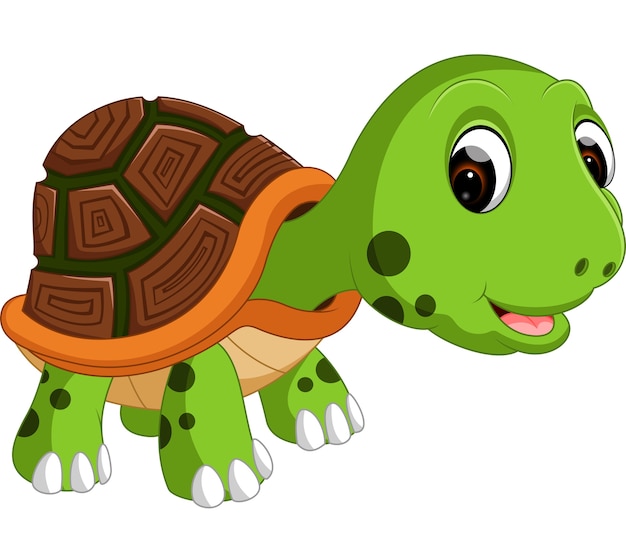 Cute turtle cartoon | Premium Vector