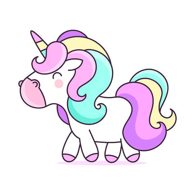 Premium Vector | Cute unicorn cartoon character illustration.