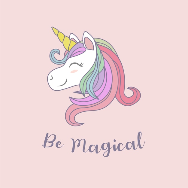 Premium Vector Cute Unicorn Cartoon Illustration