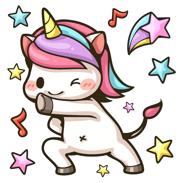 singing dancing unicorn