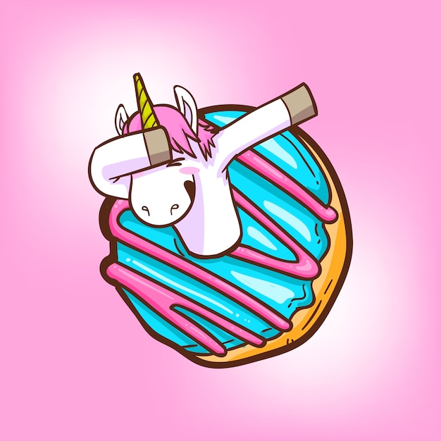 Download Cute unicorn and donuts | Premium Vector