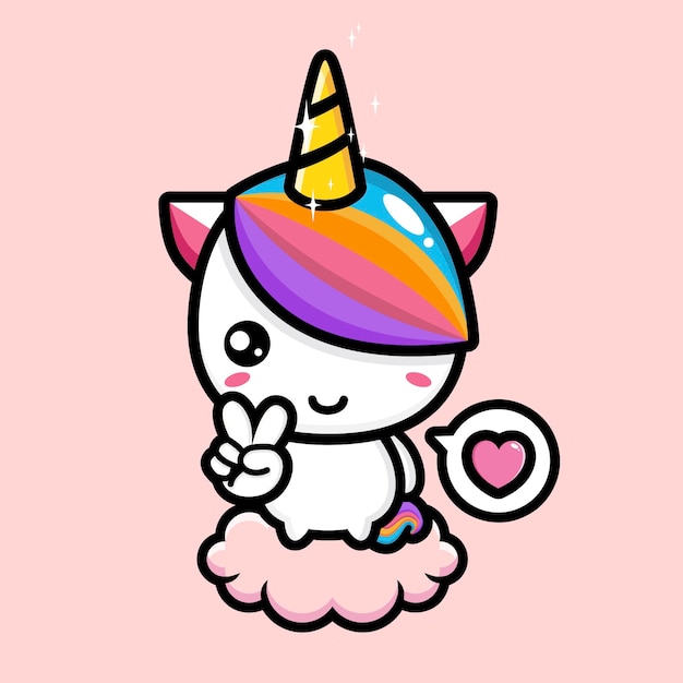 Premium Vector | Cute unicorn mascot design