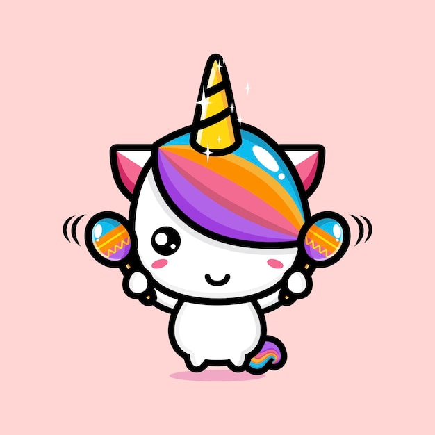 Premium Vector | Cute unicorn mascot design