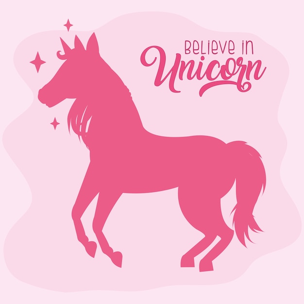 Download Cute unicorn pink silhouette vector illustration graphic ...