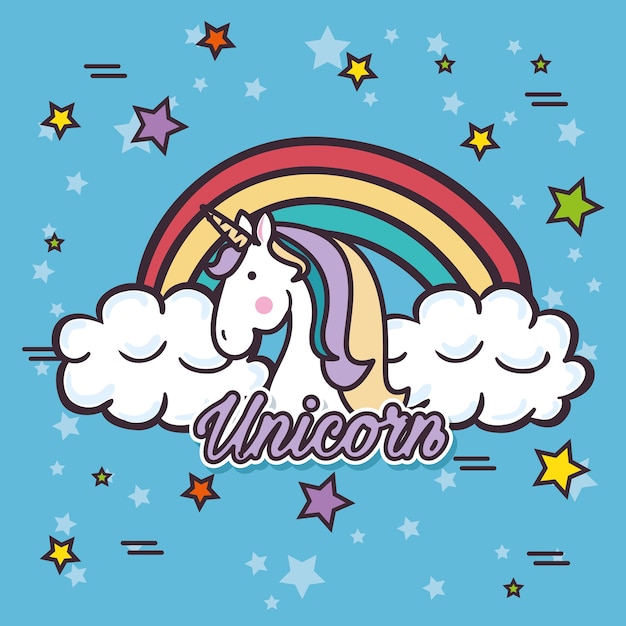 Premium Vector Cute Unicorn Pop Art