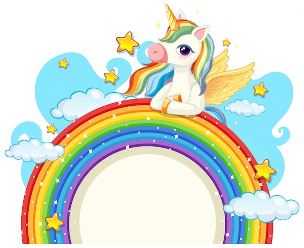Unicorn And Rainbow Clip Art