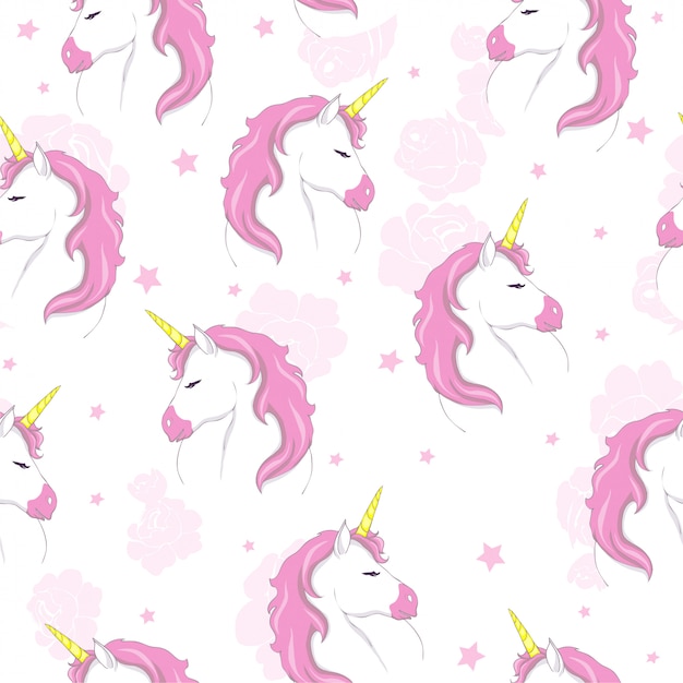 Premium Vector Cute Unicorn Seamless Pattern