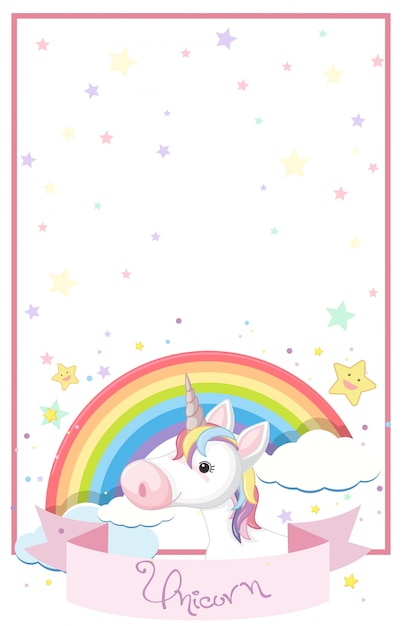 Download A cute unicorn template | Premium Vector
