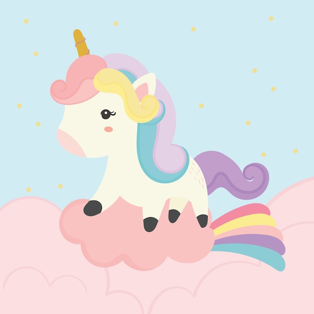 Premium Vector | Cute unicorn vector.