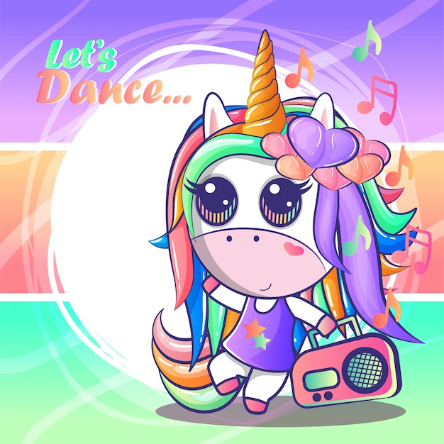 singing dancing unicorn