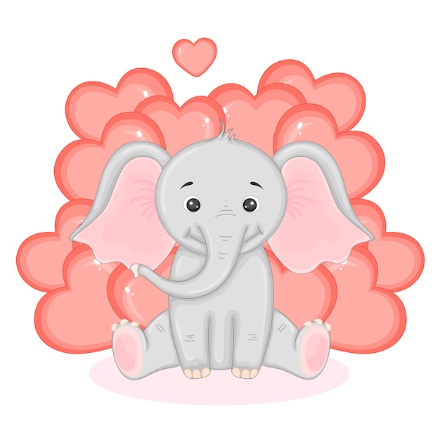 Download Cute valentine animals. Vector | Premium Download
