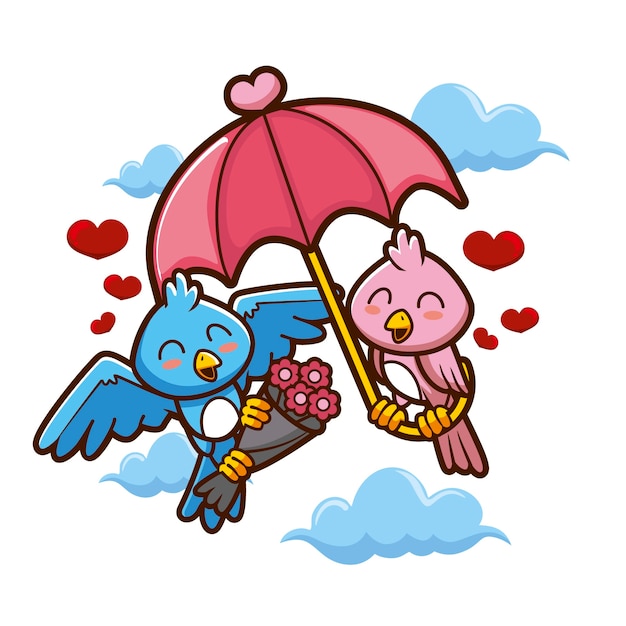 Download Cute valentine's day animal couple Vector | Free Download