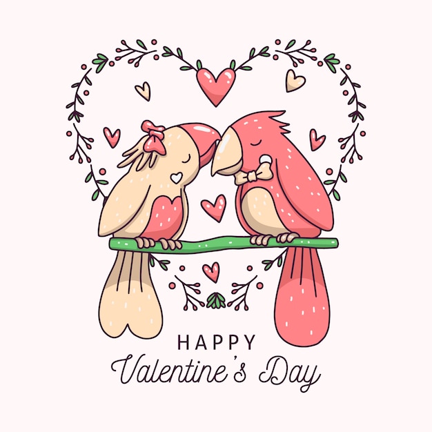 Download Cute valentine's day animal couple | Free Vector