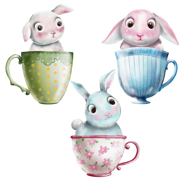 bunnies by the bay tea set