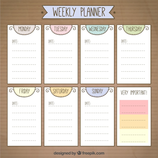 Printable Cute Weekly Planner Template