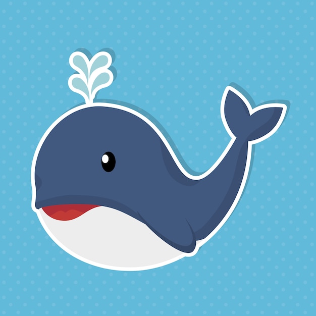 Download Cute whale baby icon vector illustration design | Premium ...