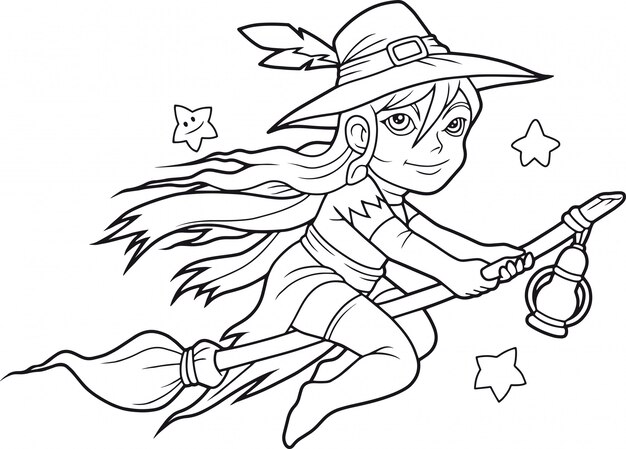 Premium Vector | Cute witch