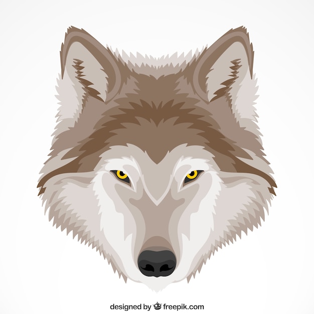 Download Cute wolf background with yellow eyes Vector | Free Download