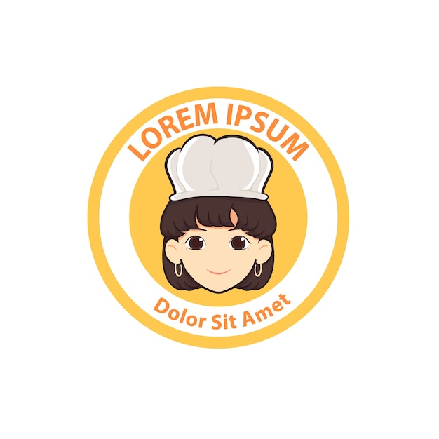 Download Free Cute Woman Chef Cartoon Logo Badge Vector Illustration Premium Use our free logo maker to create a logo and build your brand. Put your logo on business cards, promotional products, or your website for brand visibility.