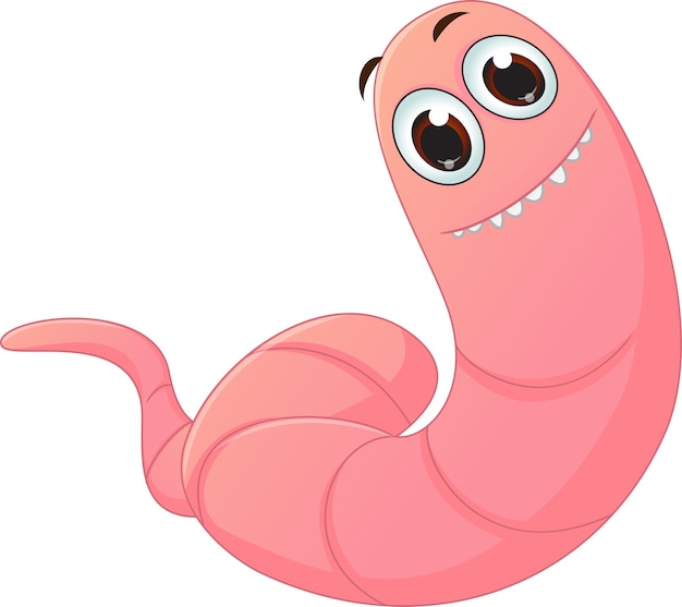 Download Cute worm cartoon Vector | Premium Download
