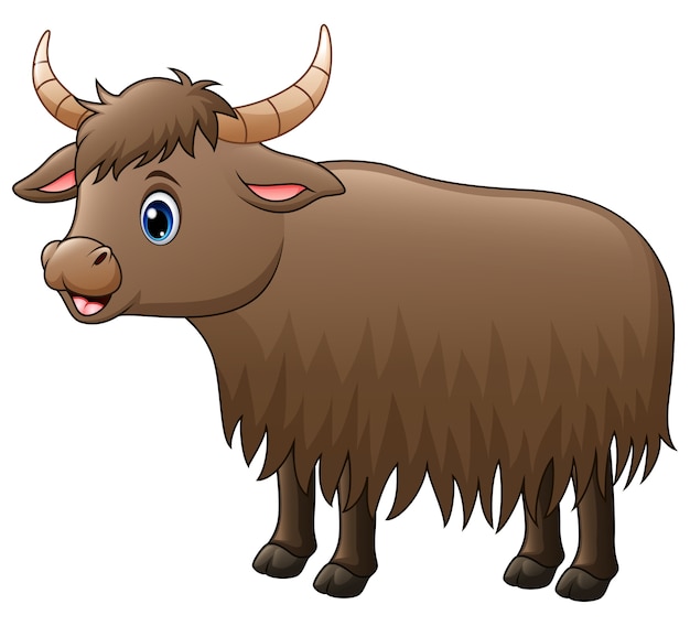 Premium Vector | Cute yak cartoon