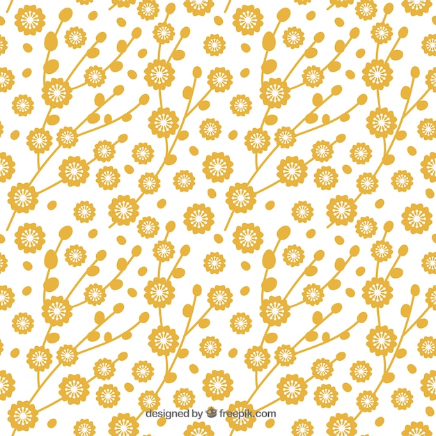 Cute yellow floral pattern